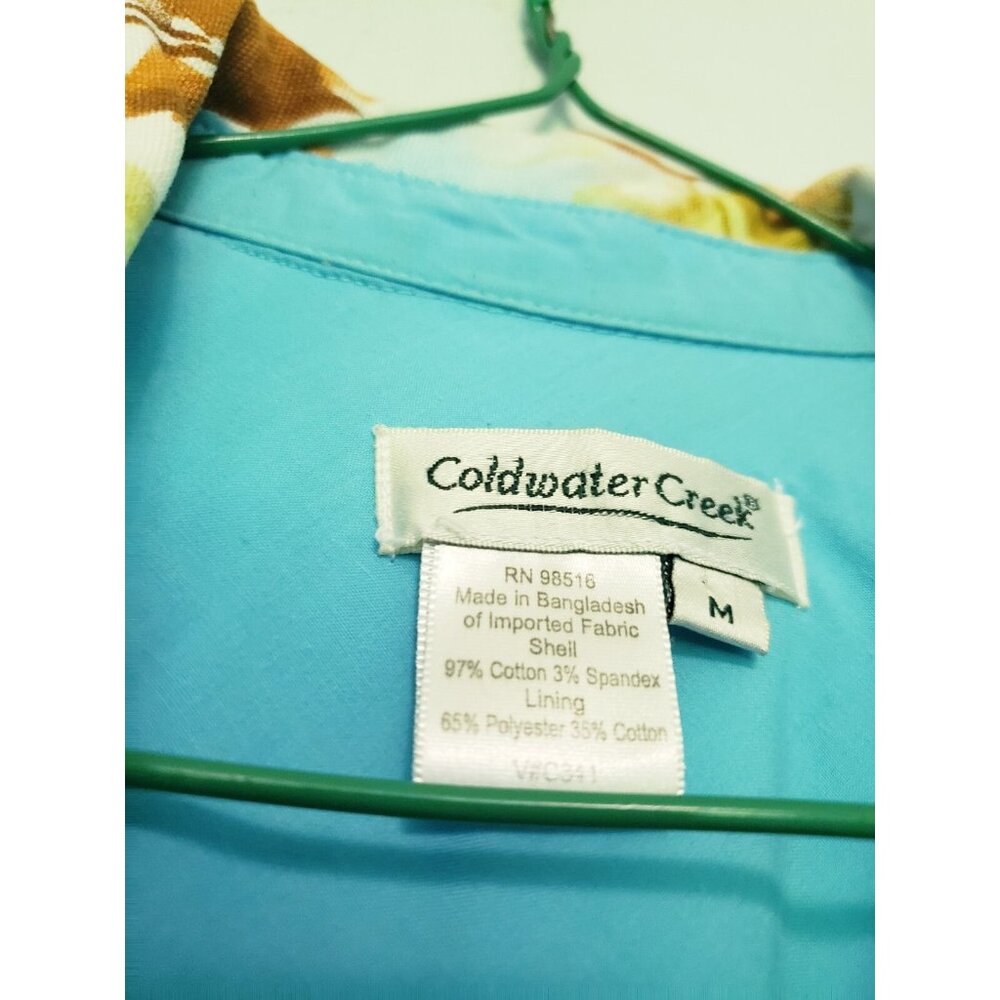 Coldwater Creek Womens M Light Jacket Floral Button Front Girlcore Chic Spring - Picture 5 of 5